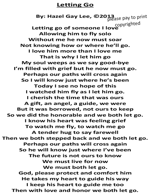 Poem go to let Letting Go