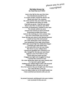 My Baby Grown Up Poem