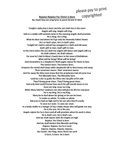 Rejoice Rejoice For Christ Is Born Poem Format Song Lyrics