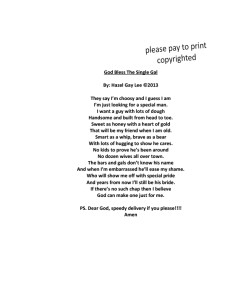 Single Gal's Prayer Poem