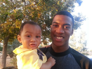 Kayden and DeShawn big smile
